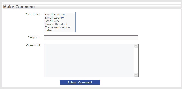 Make a comment form. Make a comment form.